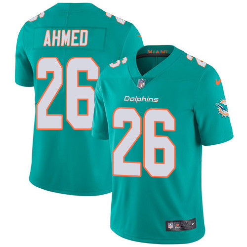 Nike Dolphins #26 Salvon Ahmed Aqua Green Team Color Men's Stitched NFL Vapor Untouchable Limited Jersey Nike Dolphins #26 Salvon Ahmed Aqua Green Team Color Men's Stitched NFL Vapor Untouchable Limited Jersey