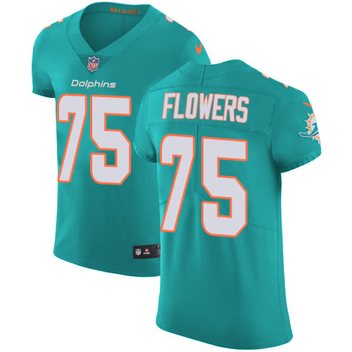 Nike Dolphins #75 Ereck Flowers Aqua Green Team Color Men's Stitched NFL Vapor Untouchable Elite Jersey Nike Dolphins #75 Ereck Flowers Aqua Green Team Color Men's Stitched NFL Vapor Untouchable Elite Jersey