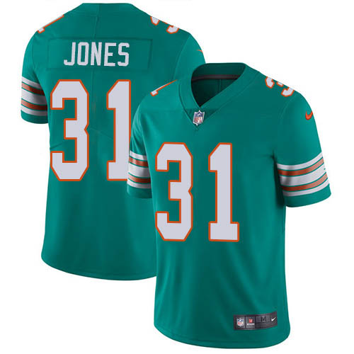 Nike Dolphins #31 Byron Jones Aqua Green Alternate Men's Stitched NFL Vapor Untouchable Limited Jersey Nike Dolphins #31 Byron Jones Aqua Green Alternate Men's Stitched NFL Vapor Untouchable Limited Jersey