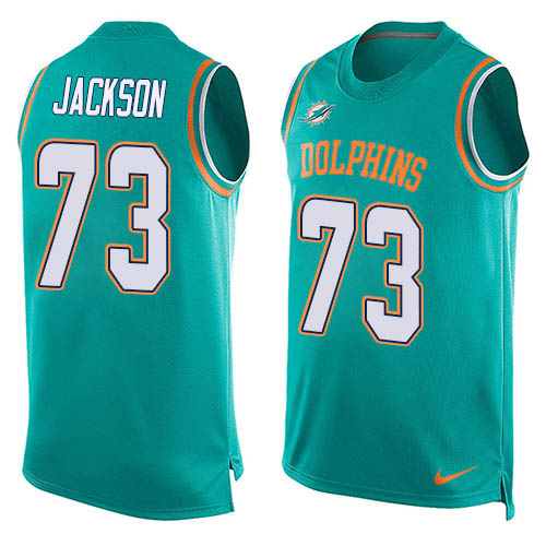 Nike Dolphins #73 Austin Jackson Aqua Green Team Color Men's Stitched NFL Limited Tank Top Jersey Nike Dolphins #73 Austin Jackson Aqua Green Team Color Men's Stitched NFL Limited Tank Top Jersey