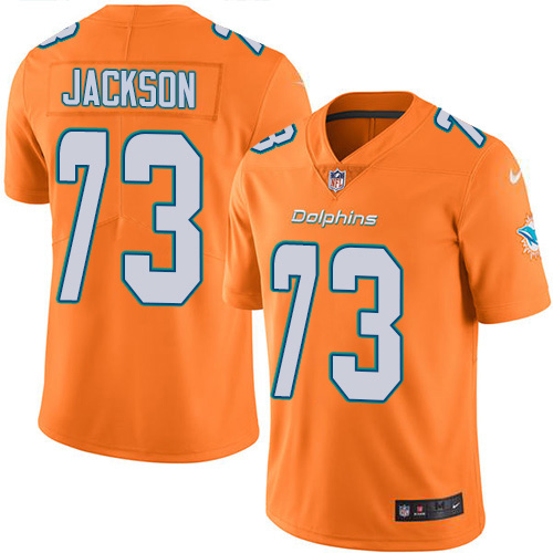 Nike Dolphins #73 Austin Jackson Orange Men's Stitched NFL Limited Rush Jersey Nike Dolphins #73 Austin Jackson Orange Men's Stitched NFL Limited Rush Jersey