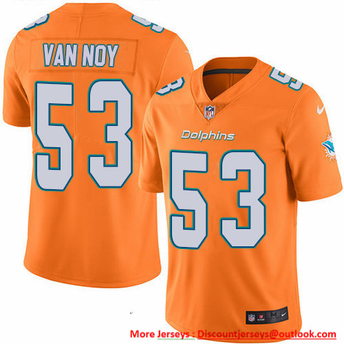 Nike Dolphins #53 Kyle Van Noy Orange Men's Stitched NFL Limited Rush Jersey Nike Dolphins #53 Kyle Van Noy Orange Men's Stitched NFL Limited Rush Jersey