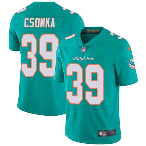Nike Dolphins #39 Larry Csonka Aqua Green Team Color Men's Stitched NFL Vapor Untouchable Limited Jersey Nike Dolphins #39 Larry Csonka Aqua Green Team Color Men's Stitched NFL Vapor Untouchable Limited Jersey