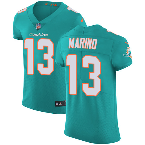 Nike Dolphins #13 Dan Marino Aqua Green Team Color Men's Stitched NFL Vapor Untouchable Elite Jersey Nike Dolphins #13 Dan Marino Aqua Green Team Color Men's Stitched NFL Vapor Untouchable Elite Jersey