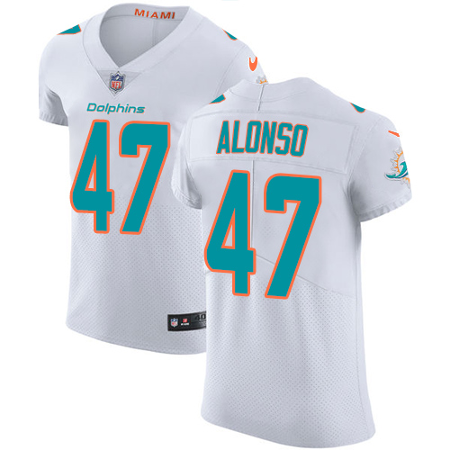 Nike Dolphins #47 Kiko Alonso White Men's Stitched NFL Vapor Untouchable Elite Jersey Nike Dolphins #47 Kiko Alonso White Men's Stitched NFL Vapor Untouchable Elite Jersey