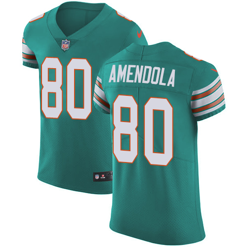 Nike Dolphins #80 Danny Amendola Aqua Green Alternate Men's Stitched NFL Vapor Untouchable Elite Jersey Nike Dolphins #80 Danny Amendola Aqua Green Alternate Men's Stitched NFL Vapor Untouchable Elite Jersey