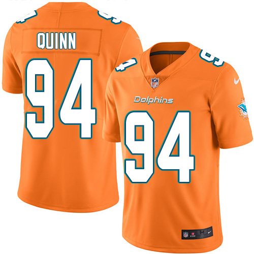 Nike Dolphins #94 Robert Quinn Orange Men's Stitched NFL Limited Rush Jersey Nike Dolphins #94 Robert Quinn Orange Men's Stitched NFL Limited Rush Jersey