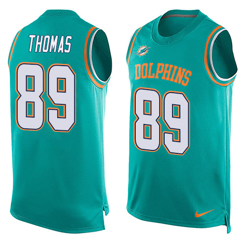 Nike Dolphins #89 Julius Thomas Aqua Green Team Color Men's Stitched NFL Limited Tank Top Jersey Nike Dolphins #89 Julius Thomas Aqua Green Team Color Men's Stitched NFL Limited Tank Top Jersey