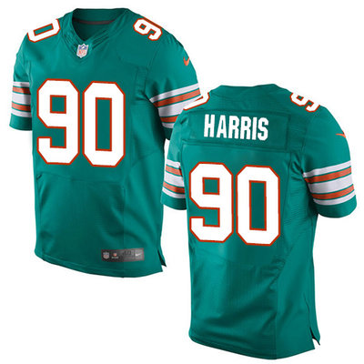 Nike Dolphins #90 Charles Harris Aqua Green Alternate Men's Stitched NFL Elite Jersey Nike Dolphins #90 Charles Harris Aqua Green Alternate Men's Stitched NFL Elite Jersey