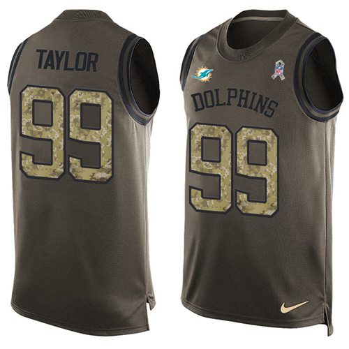 Nike Dolphins #99 Jason Taylor Green Men's Stitched NFL Limited Salute To Service Tank Top Jersey Nike Dolphins #99 Jason Taylor Green Men's Stitched NFL Limited Salute To Service Tank Top Jersey