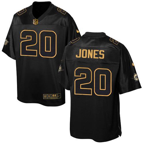 Nike Dolphins #20 Reshad Jones Black Men's Stitched NFL Elite Pro Line Gold Collection Jersey Nike Dolphins #20 Reshad Jones Black Men's Stitched NFL Elite Pro Line Gold Collection Jersey