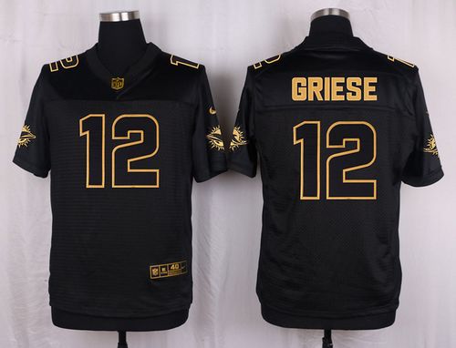 Nike Dolphins #12 Bob Griese Black Men's Stitched NFL Elite Pro Line Gold Collection Jersey Nike Dolphins #12 Bob Griese Black Men's Stitched NFL Elite Pro Line Gold Collection Jersey