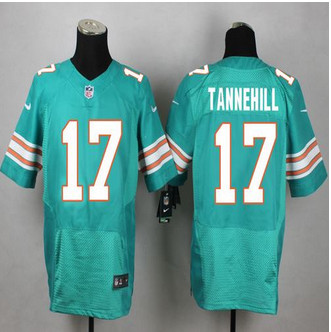 New Miami Dolphins #17 Ryan Tannehill Aqua Green Alternate Men's Stitched NFL Elite Jersey