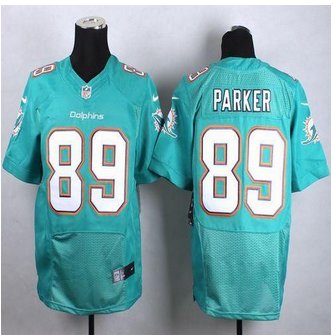 New Miami Dolphins #89 DeVante Parker Aqua Green Team Color Men's Stitched NFL New Elite jersey