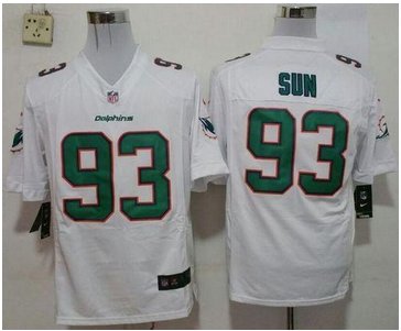 New Miami Dolphins #93 Ndamukong Suh White Men's Stitched NFL Game Jersey
