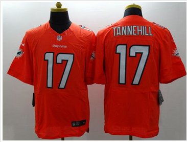 New Miami Dolphins #17 Ryan Tannehill Orange Alternate Men's Stitched NFL Elite