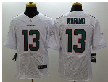 NEW Miami Dolphins #13 Dan Marino White NFL Elite Jersey