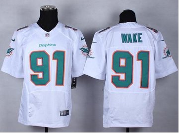 NEW Miami Dolphins #91 Cameron Wake White NFL New Elite Jersey