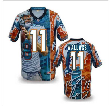 Miami Dolphins #11 WALLACE Men's Stitched NFL Elite Fanatical Version Jersey (2)