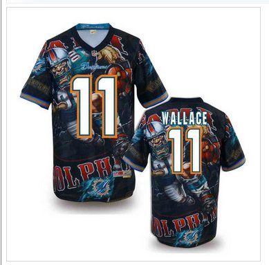 Miami Dolphins #11 WALLACE Men's Stitched NFL Elite Fanatical Version Jersey (1)