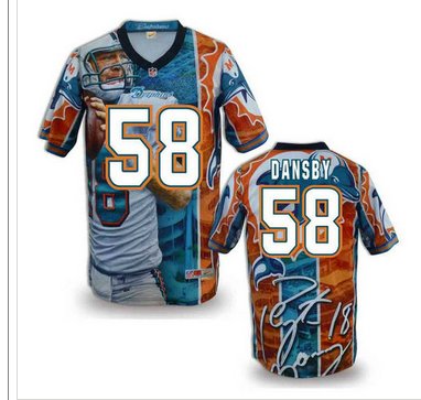 Miami Dolphins #58 DANSBY Men's Stitched NFL Elite Fanatical Version Jersey (2)