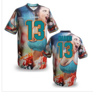 Miami Dolphins #13 MARINO Men's Stitched NFL Elite Fanatical Version Jersey (7)