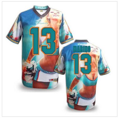 Miami Dolphins #13 MARINO Men's Stitched NFL Elite Fanatical Version Jersey (6)