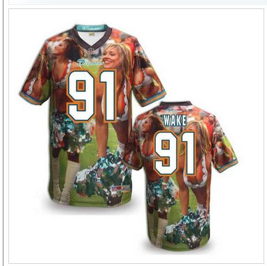 Miami Dolphins #91 WAKE Men's Stitched NFL Elite Fanatical Version Jersey (4) Miami Dolphins #91 WAKE Men's Stitched NFL Elite Fanatical Version Jersey (4)
