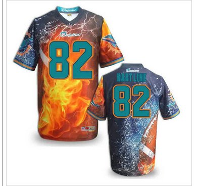 Miami Dolphins #82 HARTLINE Men's Stitched NFL Elite Fanatical Version Jersey (9)