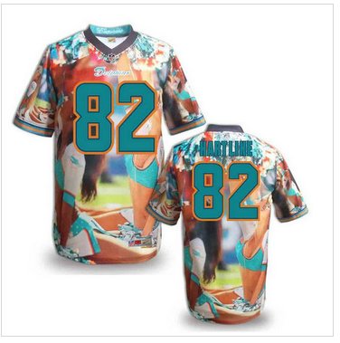Miami Dolphins #82 HARTLINE Men's Stitched NFL Elite Fanatical Version Jersey (5)