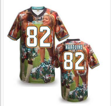 Miami Dolphins #82 HARTLINE Men's Stitched NFL Elite Fanatical Version Jersey (4)