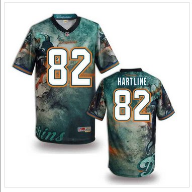 Miami Dolphins #82 HARTLINE Men's Stitched NFL Elite Fanatical Version Jersey (3)
