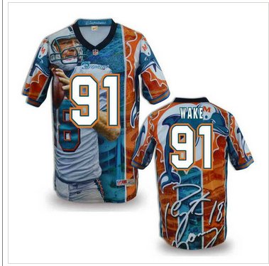 Miami Dolphins #91 WAKE Men's Stitched NFL Elite Fanatical Version Jersey (2) Miami Dolphins #91 WAKE Men's Stitched NFL Elite Fanatical Version Jersey (2)