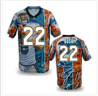 Miami Dolphins #22 BUSH Men's Stitched NFL Elite Fanatical Version Jersey (3) Miami Dolphins #22 BUSH Men's Stitched NFL Elite Fanatical Version Jersey (3)