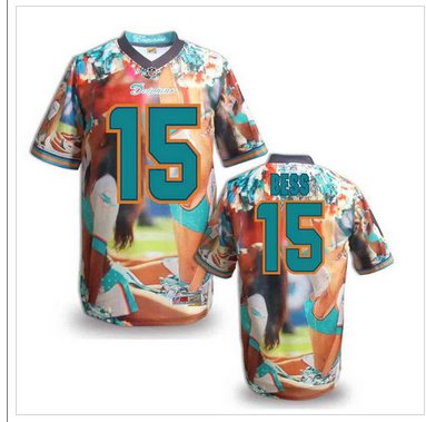 Miami Dolphins #15 BESS Men's Stitched NFL Elite Fanatical Version Jersey (5)