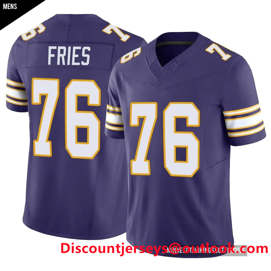 Men's Minnesota Vikings #76 Will Fries Purple Limited Classic Vapor F.U.S.E. Jersey Men's Minnesota Vikings #76 Will Fries Purple Limited Classic Vapor F.U.S.E. Jersey