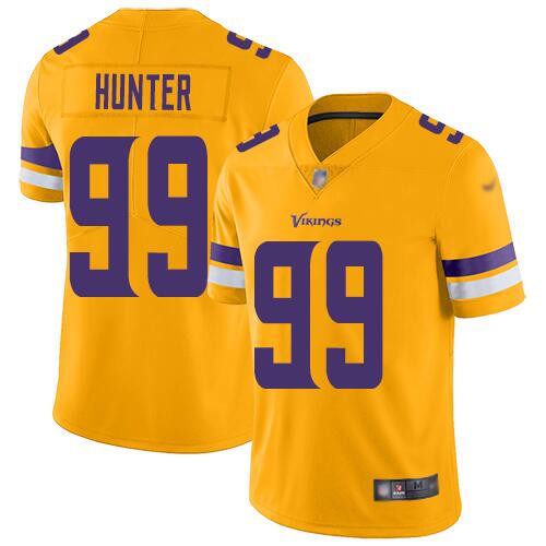 Men's Nike Vikings #99 Danielle Hunter Yellow Vapor Untouchable Limited Jersey