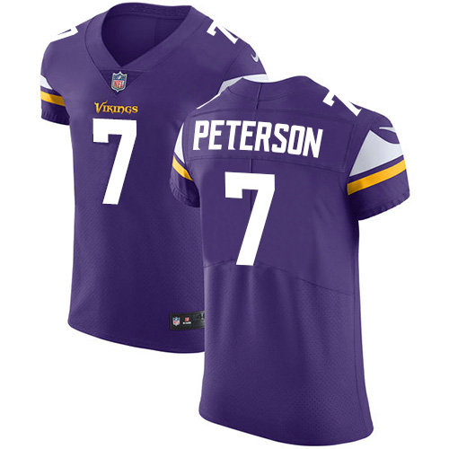 Nike Vikings #7 Patrick Peterson Purple Team Color Men's Stitched NFL Vapor Untouchable Elite Jersey