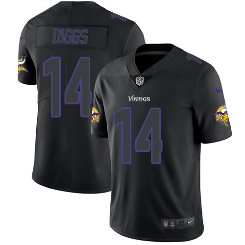 Nike Vikings #14 Stefon Diggs Black Men's Stitched NFL Limited Rush Impact Jersey Nike Vikings #14 Stefon Diggs Black Men's Stitched NFL Limited Rush Impact Jersey