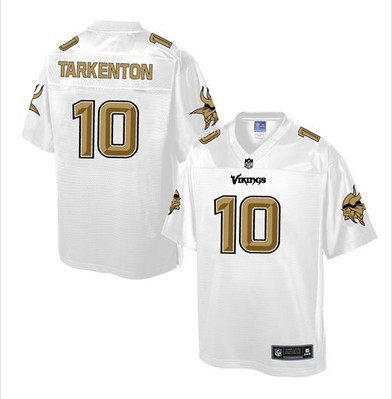 Nike Vikings #10 Fran Tarkenton White Men's NFL Pro Line Fashion Game Jersey