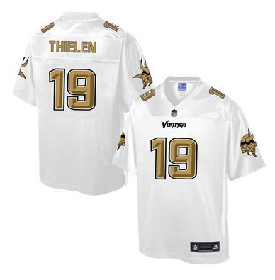 Nike Vikings #19 Adam Thielen White Men's NFL Pro Line Fashion Game Jersey
