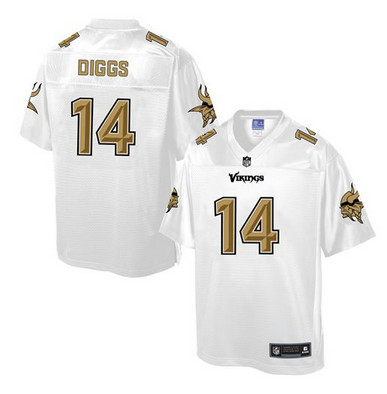 Nike Vikings #14 Stefon Diggs White Men's NFL Pro Line Fashion Game Jersey