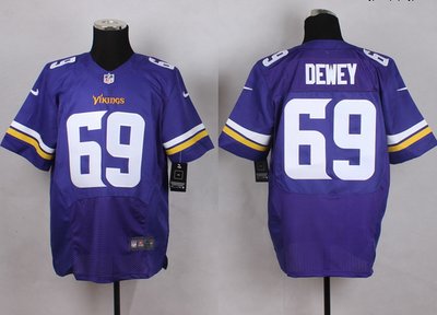 New Minnesota Vikings #69 Dewey Purple Team Color Men's Stitched NFL Elite jersey