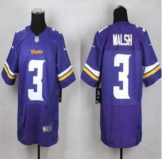 New Minnesota Vikings #3 Blair Walsh Purple Team Color Men's Stitched NFL Elite Jersey
