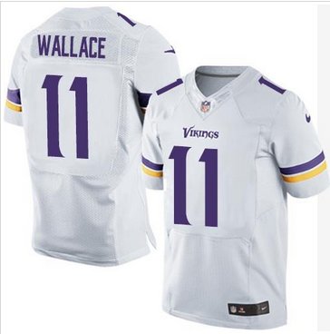New Minnesota Vikings #11 Mike Wallace White Men's Stitched NFL Elite Jersey