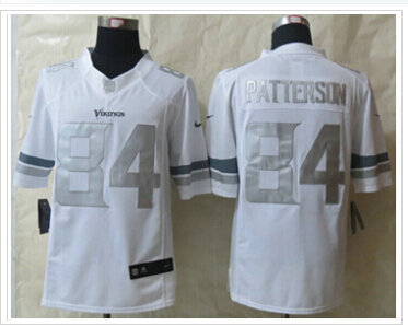 NEW Minnesota Vikings #84 Cordarrelle Patterson White NFL Limited Platinum Jersey