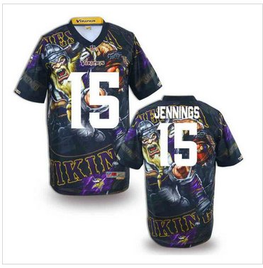 Minnesota Vikings #15 JENNINGS Men's Stitched NFL Elite Fanatical Version Jersey (1)