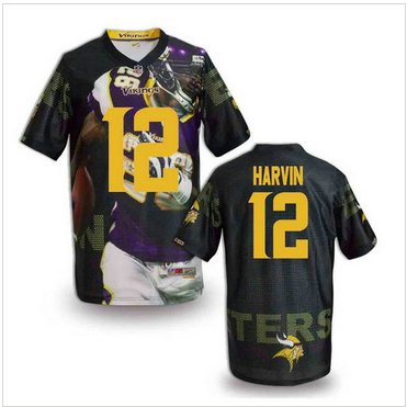 Minnesota Vikings #12 HARVIN Men's Stitched NFL Elite Fanatical Version Jersey (5)