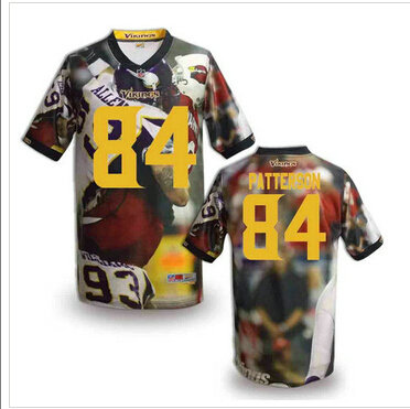Minnesota Vikings #84 PATTERSON Men's Stitched NFL Elite Fanatical Version Jersey (7)