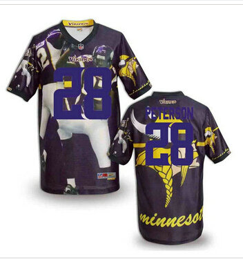 Minnesota Vikings #28 PETERSON Men's Stitched NFL Elite Fanatical Version Jersey (4)